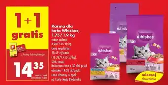 Biedronka Karma dla kota Whiskas, 1,75 - 1,9 kg oferta