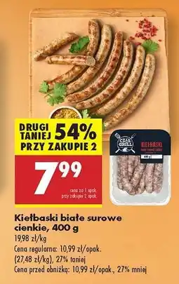 Biedronka Kiełbaski białe surowe cienkie, 400 g oferta