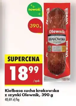 Biedronka Kiełbasa sucha krakowska z szynki Olewnik, 390 g oferta