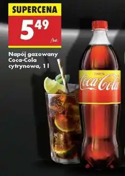 Biedronka Napój gazowany Coca-Cola cytrynowa, 1 l oferta