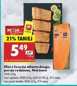 Biedronka Filet z łososia atlantyckiego porcja rodzinna Marinero oferta