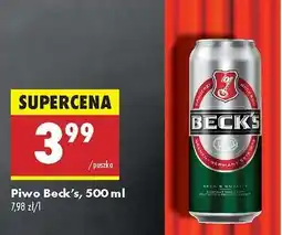 Biedronka Piwo Beck's 500 ml oferta