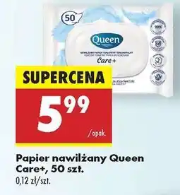 Biedronka Papier nawilżany Queen Care+, 50 szt oferta
