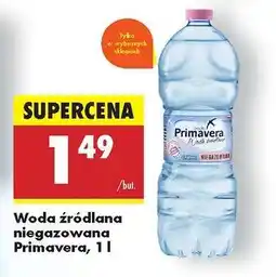 Biedronka Woda źródlana niegazowana Primavera, 1 l oferta
