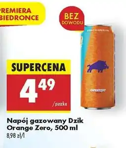 Biedronka Napój gazowany Dzik Orange Zero, 500 ml oferta