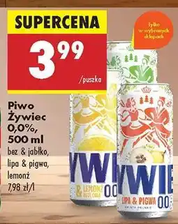 Biedronka Piwo Żywiec 0,0 500 ml oferta