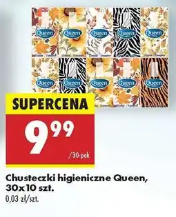 Biedronka Chusteczki higieniczne Queen, 30x10 szt oferta