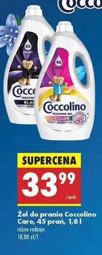 Biedronka Żel do prania Coccolino Care, 45 prań, 1,8 l oferta