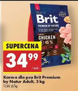 Biedronka Karma dla psa Brit Premium by Natur Adult, 3 kg oferta