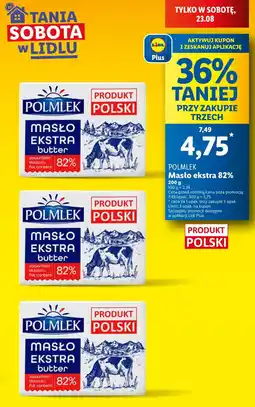 Lidl Masło ekstra POLMLEK 82% oferta
