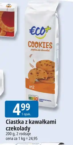 E.Leclerc Ciastka z kawałkami czekolady Eco+ oferta