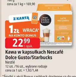 E.Leclerc Kawa caramel macchiato Nescafe Dolce Gusto Starbucks oferta
