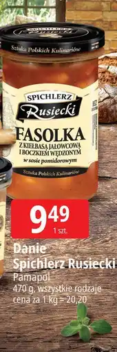 E.Leclerc Fasolka z kiełbasą jałowcową i boczkiem wędzonym w sosie pomidorowym Spichlerz Rusiecki oferta