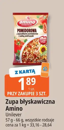 E.Leclerc Zupa pomidorowa z kawałkami pomidorów i natką pietruszki Amino oferta