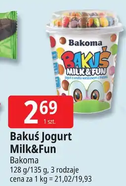 E.Leclerc Jogurt waniliowy z drażami Bakoma Bakuś Milk & Fun oferta