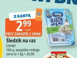 E.Leclerc Śledzik na raz z cebulką Lisner Na Raz oferta