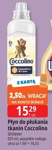 E.Leclerc Płyn do płukania tkanin sensitive Coccolino oferta
