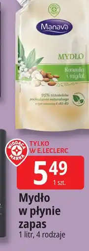 E.Leclerc Mydło w płynie konwalia i migdał Wiodąca Marka Manava oferta