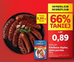 Lidl Kiełbasa śląska duża paczka 100 g Morliny oferta