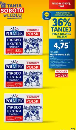 Lidl Masło ekstra 82% Polmlek oferta