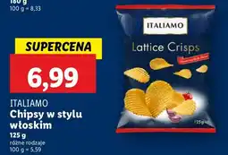 Lidl Chipsy w stylu włoskim Italiamo różne rodzaje oferta