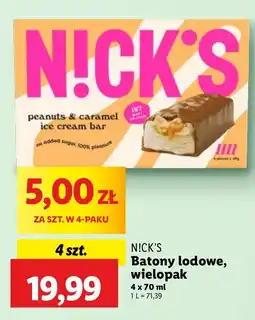 Lidl Lody Nick's batony 4-pak oferta
