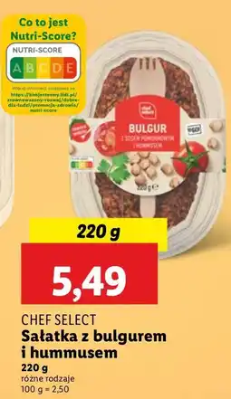 Lidl Sałatka z bulgurem i hummusem Chef Select różne rodzaje oferta