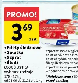 Intermarche Konserwy rybne, wybrane rodzaje ŁOSOŚ oferta