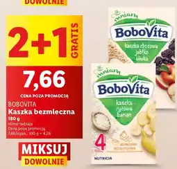 Lidl Kaszka bezmleczna BoboVita różne rodzaje oferta