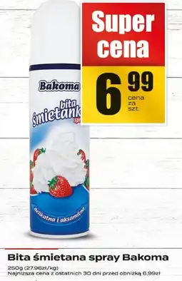Supeco Bita śmietana spray Bakoma oferta