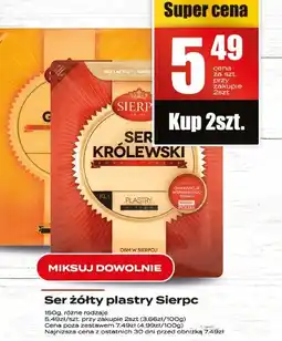 Supeco Ser żółty plastry Sierpc oferta