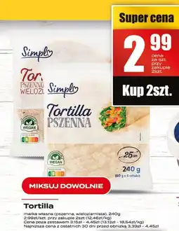 Supeco Tortilla Simplico oferta