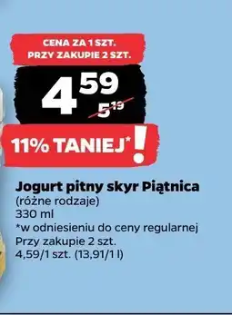 Netto Jogurt pitny skyr, różne rodzaje Piątnica oferta