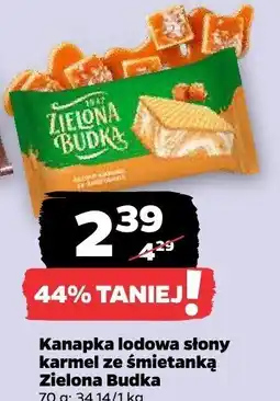 Netto Lody Kanapka lodowa słony karmel ze śmietanką na wafelku Zielona Budka oferta