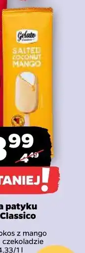 Netto Lody na patyku Gelato Classico słony kokos z mango w białej czekoladzie oferta
