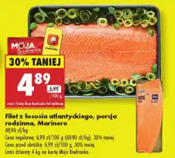 Biedronka Filet z łososia atlantyckiego, porcja rodzinna, Marinero oferta