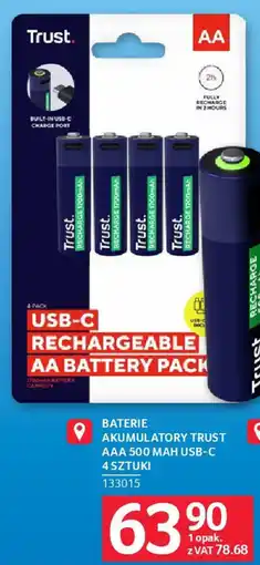 Selgros Baterie akumulatory trust aaa 500 mah usb-c oferta