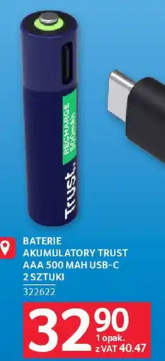 Selgros Baterie akumulatory trust aaa 500 mah usb-c oferta