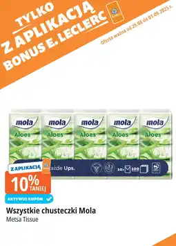 E.Leclerc Chusteczki higieniczne sensitive aloe vera Mola oferta