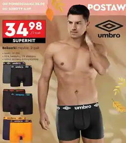 Biedronka Bokserki męskie m-xxl Umbro oferta