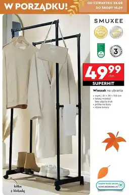 Biedronka Wieszak na ubrania kółkach Smukee oferta