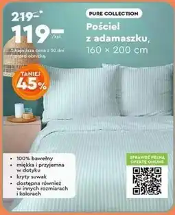 Biedronka Komplet pościeli z adamaszku 160 x 200 cm + 2 70 80 oferta