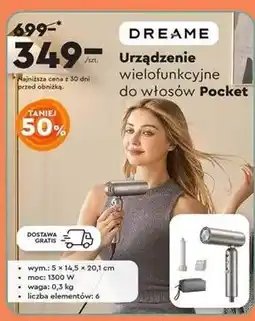 Biedronka Urządzenie wielofunkcyjne do włosów pocket Dreame oferta
