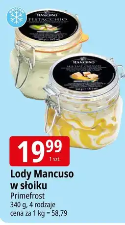 E.Leclerc Lody włoskie w słoiku z sosem czarnej wiśni Mancuso Gelati oferta
