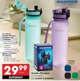 Biedronka Butelka filtrująca z wkładem lub zestaw 3 wkładów oferta
