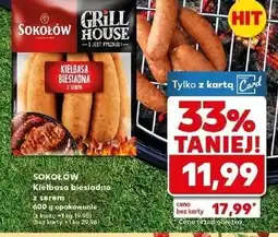 Kaufland Kiełbasa biesiadna z serem Sokołów Grill House oferta