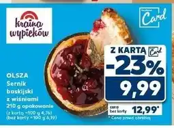 Kaufland Sernik baskijski z wiśniami Olsza oferta
