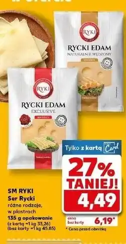 Kaufland Ser rycki edam naturalnie wędzony Ryki oferta