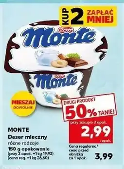 Kaufland Deser mleczno-czekoladowy z orzechami Zott Monte oferta