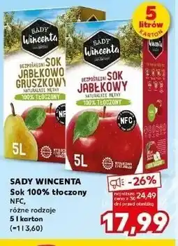 Kaufland Sok jabłkowo-gruszkowy Sady Wincenta oferta